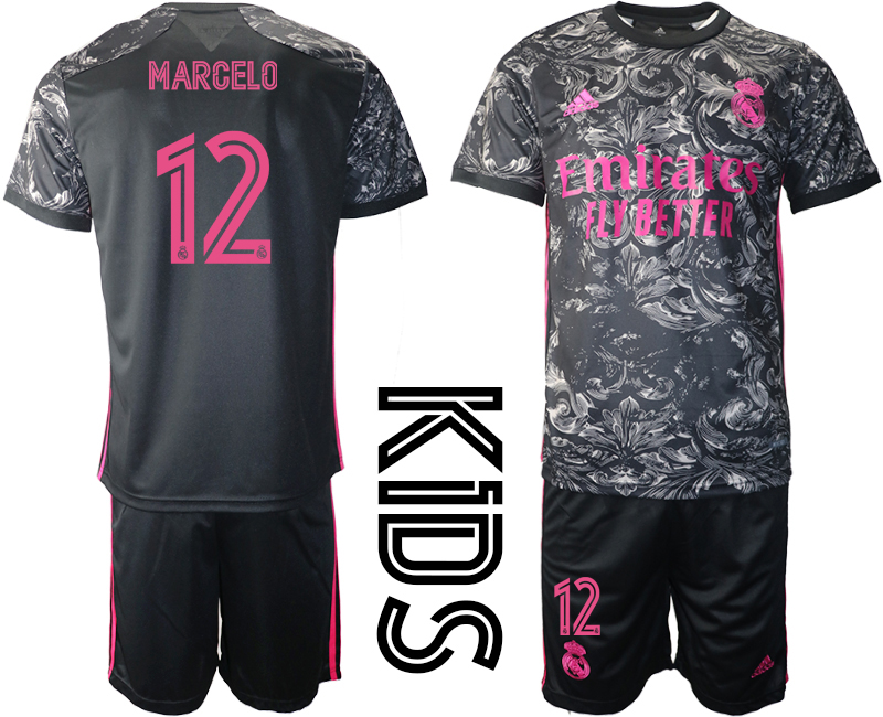 2021 Real Madrid away youth #12 soccer jerseys->customized soccer jersey->Custom Jersey